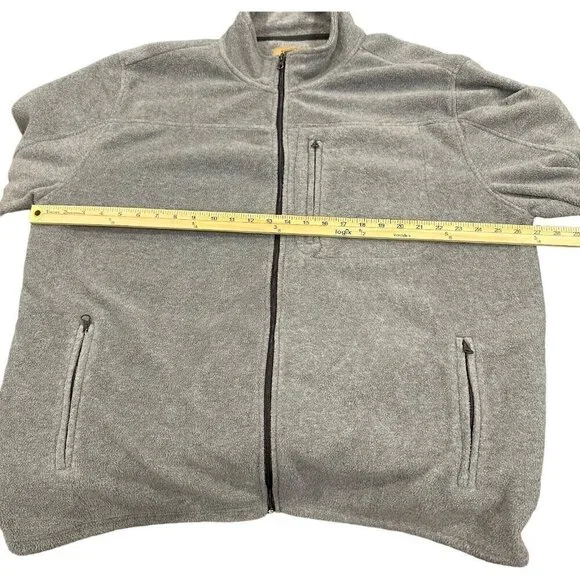 Fleece Zipper Jacket Coat Grey Mens 2XL Foundry Supply Zip Pockets Gorpcore - Picture 4 of 12